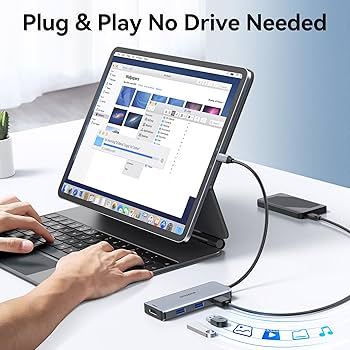 Amazon.com: USB C Hub Adapter for MacBook Air, USB-C HD MI